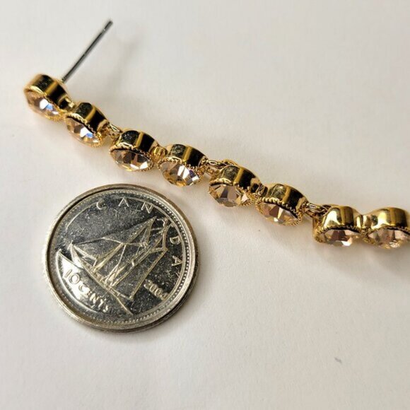 Long Crystal Bridal Earrings Elegant Crystal Long earrings - Picture 5 of 10